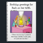 Carnet Funny 40th Birthday Party Guestbook<br><div class="desc">Merveilleusement drôle et légèrement sarcastique personnages de dessin animé dans des situations et des décors hilarants, grand plaisir pour le caractère merveilleusement drôle et légèrement sarcastique que vous connaissez. Amusez-vous à rire à la fête et à collectionner des souvenirs avec ce drôle de livre d'or pour elle. Le dessin animé...</div>