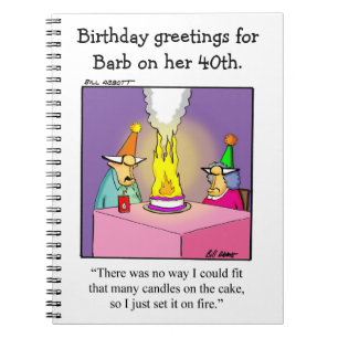 Carnet Funny 40th Birthday Party Guestbook