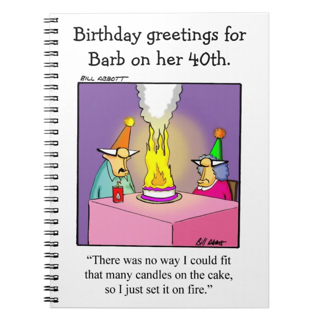 Carnet Funny 40th Birthday Party Guestbook Notebook (Devant)