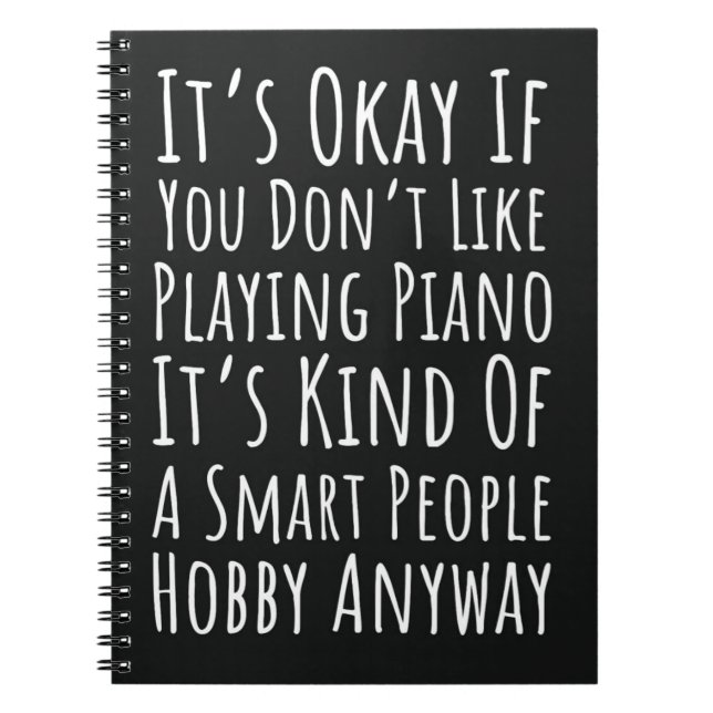 Carnet Funny Black Gifts For Piano Players Pianist Humor (Devant)