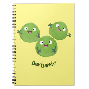 Carnet Funny Brussels sprouts légumes caricature