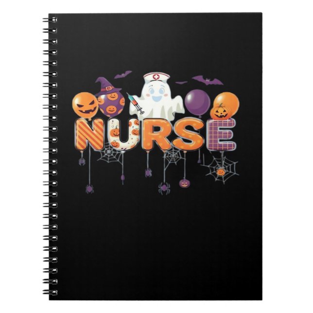 Carnet funny cartoon ghost nurse - Hot Nurse Halloween Ou (Devant)