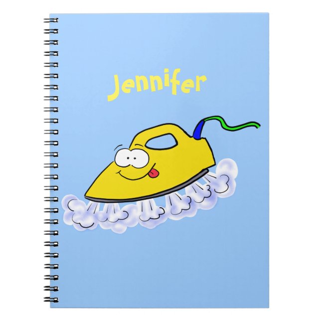 Carnet Funny cartoon iron laundry illustration (Devant)