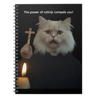 Carnet Funny Cat Exorcist Notebook - Catnip Compels You