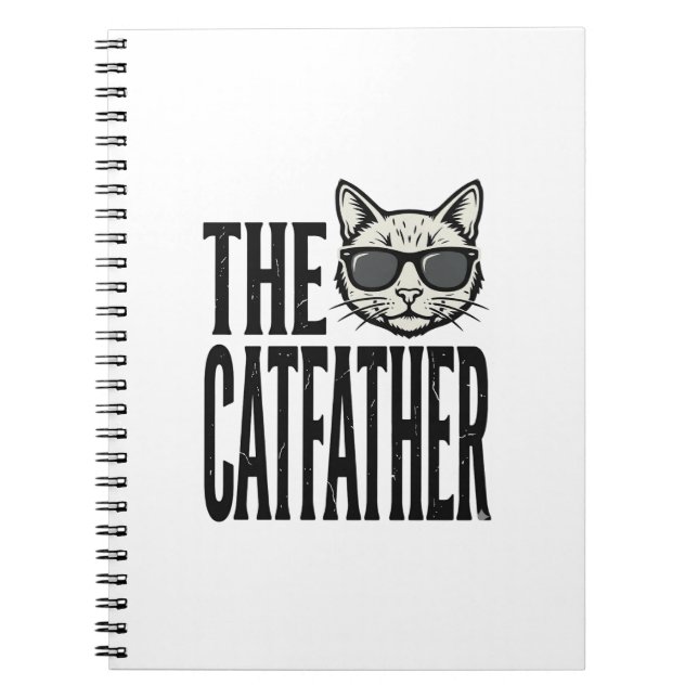 Carnet Funny Catfather Vintage Cat Quote Graphic Shirt_1 (Devant)