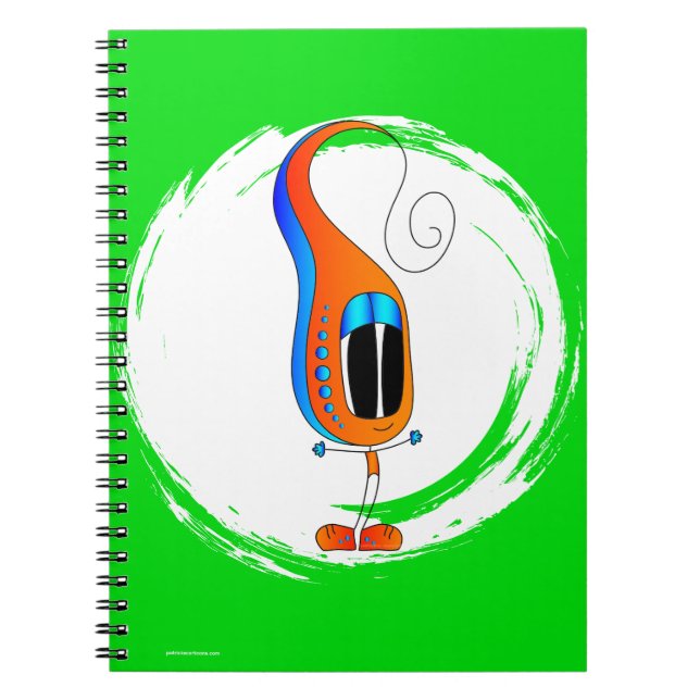 Carnet Funny, Colorful, Quirky, Cartoon Character (Devant)