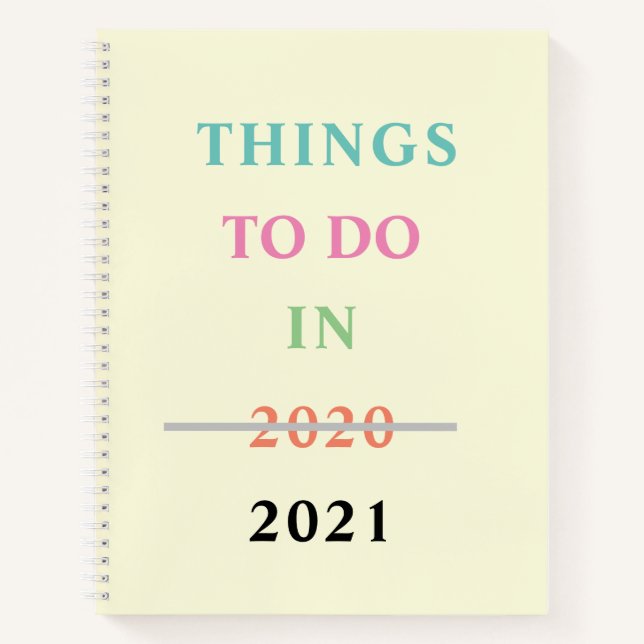 Carnet FUNNY CORONA VIRUS 2020 CADEAUX Les choses à faire (Devant)