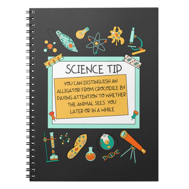Carnet Funny Crocodile Alligator Science (Devant)