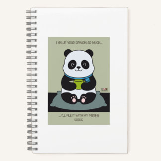 Carnet Funny Custom Sarcastic Panda Opinion Coworker Gift