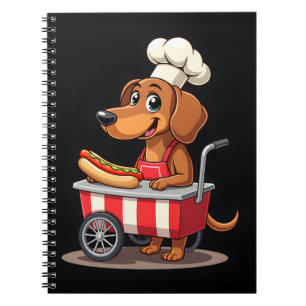 Carnet Funny Dachshund Chien Hotdog Sandwich Weenie Sauci