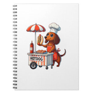 Carnet Funny Dachshund Chien Weenie Saucisse Hotdog Sandw