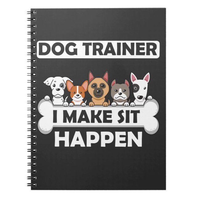 Carnet Funny Dog Trainer Humor Puppy Education (Devant)