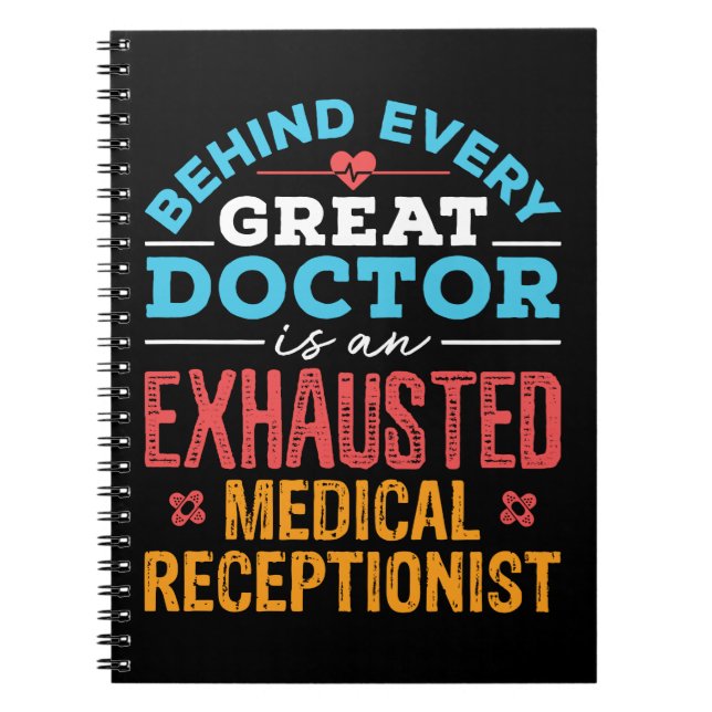Carnet Funny Exhaustif Médicale réceptionniste (Devant)