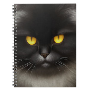 Carnet Funny Fluffeux noir Perse noir chaton visage