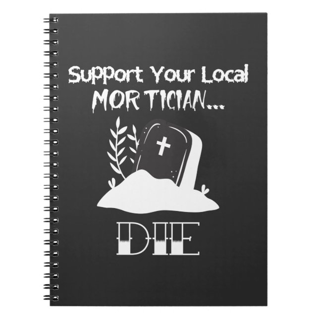 Carnet Funny Funeral Director Humour Mortician Support (Devant)