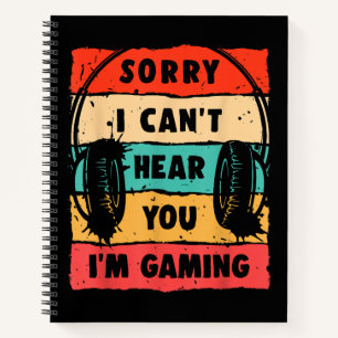 Carnet Funny Gamer Shirt pour Ados garçons Jeu vidéo pour