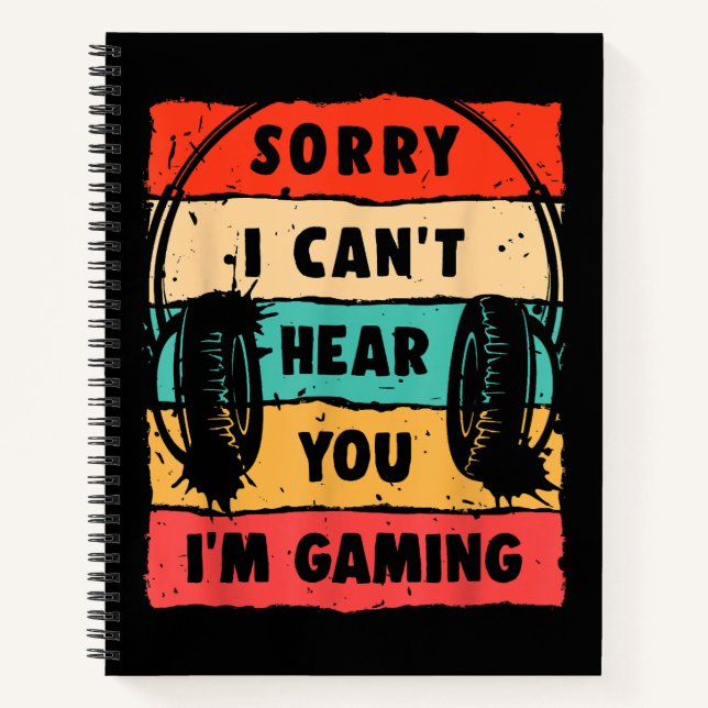 Carnet Funny Gamer Shirt pour Ados garçons Jeu vidéo pour (Devant)