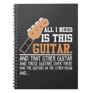 Carnet Funny Guitariste Guitariste de Guitare J'ai besoin