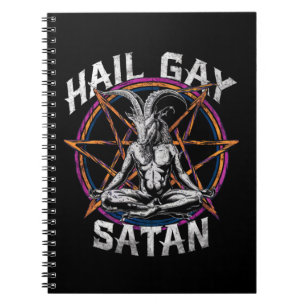 Carnet Funny Hail Gay Satan LGBT Goth Gay pride Baphomet