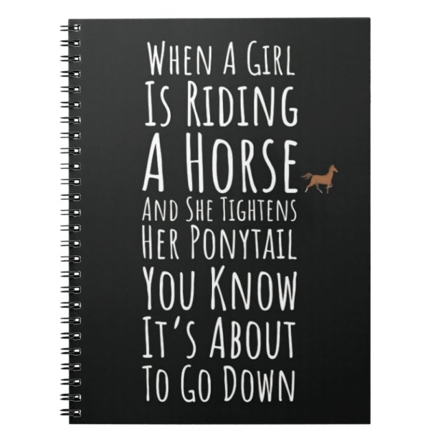 Carnet Funny Horse Gifts For Women Teen Girls For Her  (Devant)