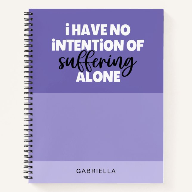 Carnet Funny Indigo Violet Colorblock Souffrant seul (Devant)