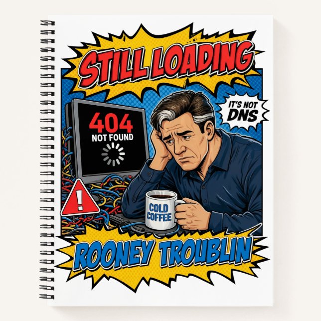Carnet Funny IT Tech Humour loading Pop Art (Devant)