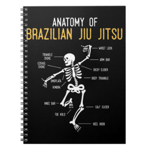 Carnet Funny Jiu Jitsu Fighter Anatomy BJJ Humour d'entra