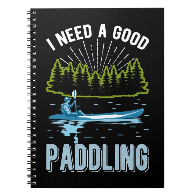 Carnet Funny Kayaking Humour Paddling Kayak plaisanteries (Devant)