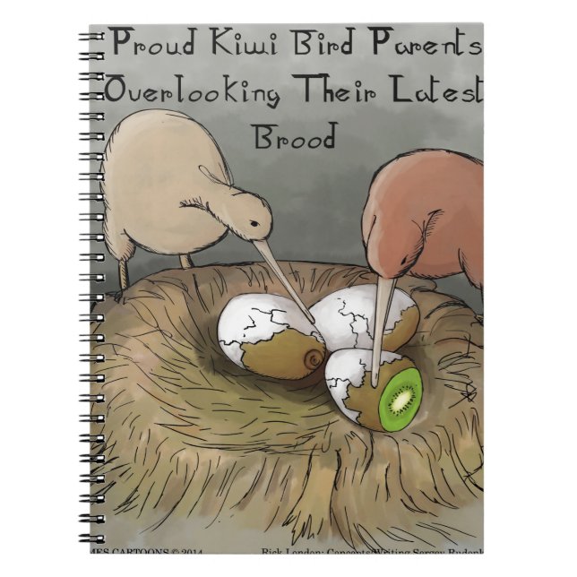 Carnet Funny Kiwi Birds Tending Their Fruit (Devant)