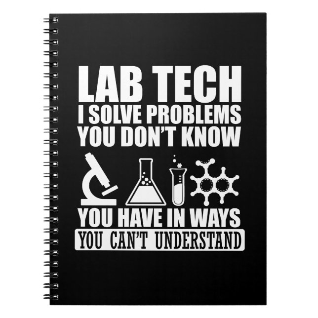 Carnet Funny lab tech cite laboratoire technicien humour (Devant)