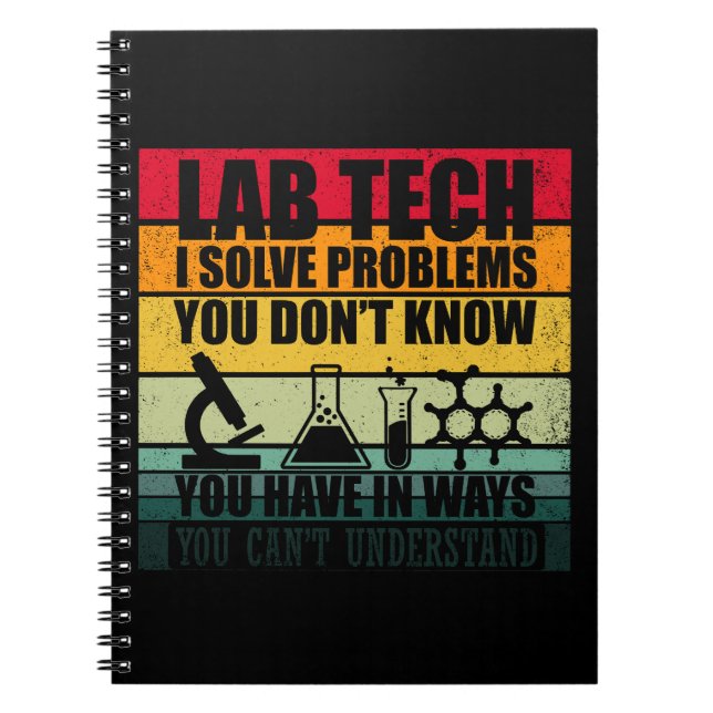 Carnet Funny lab tech cite laboratoire technicien humour (Devant)