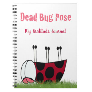 Carnet Funny Ladybug Dead Bug Yoga Pose
