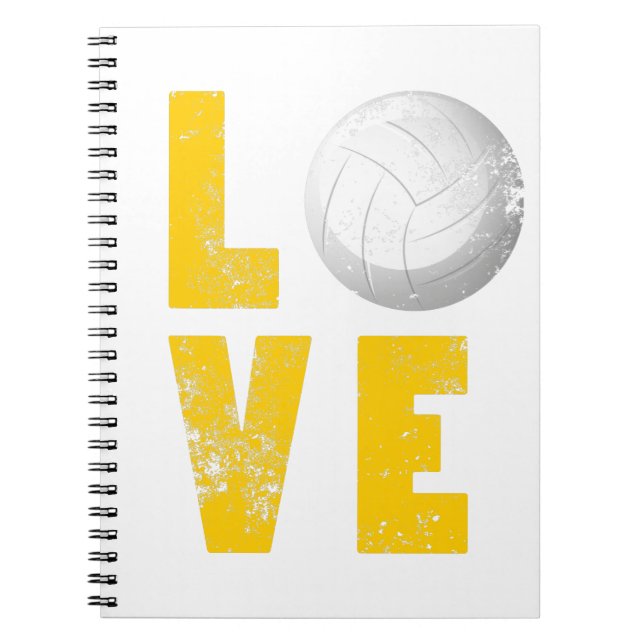 Carnet Funny Love Volleyball pour les amateurs de sport (Devant)