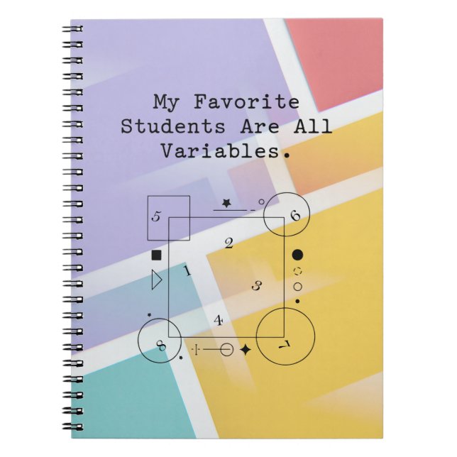 Carnet Funny Math Teacher Humor | Variable Students (Devant)