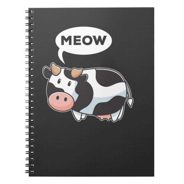 Carnet Funny Mauvais animal Sound Pun Vache et Amoureux d (Devant)
