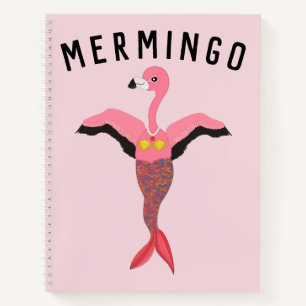 Carnet Funny Mermingo Flamant rose Sirène Magie Créature