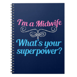 Carnet Funny Midwife Superhero