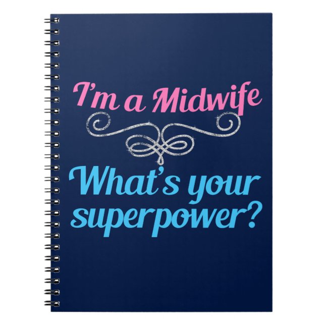 Carnet Funny Midwife Superhero (Devant)