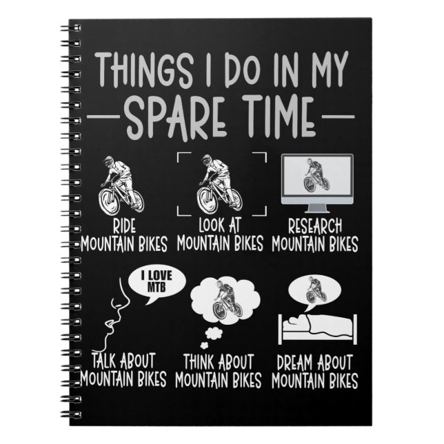 Carnet Funny Mountain Vélo Lover VTT Humour Vélo (Devant)