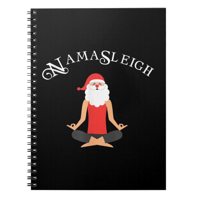 Carnet Funny Namasleigh Chemise de Noël Yoga Xmas Don T (Devant)