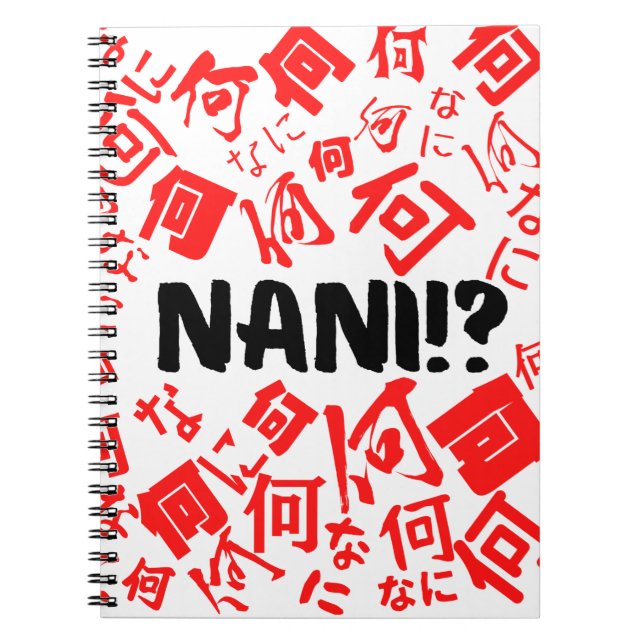 Carnet Funny Nani Meme Japanese Typography (Devant)