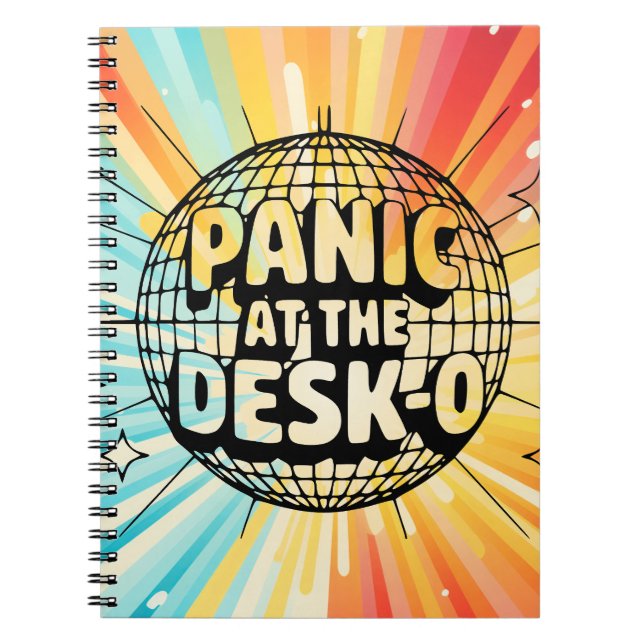 Carnet Funny Office Notebook-Panic at the Desk Disco Ball (Devant)