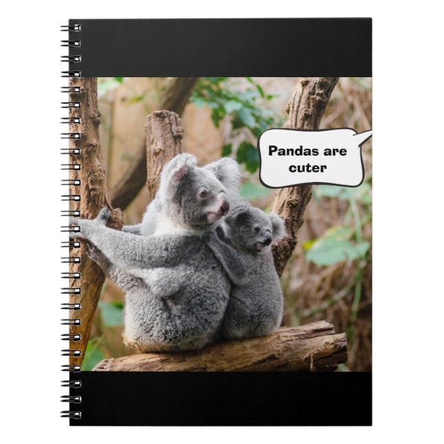 Carnet Funny Pandas or Koalas - Which are cuter? (Devant)