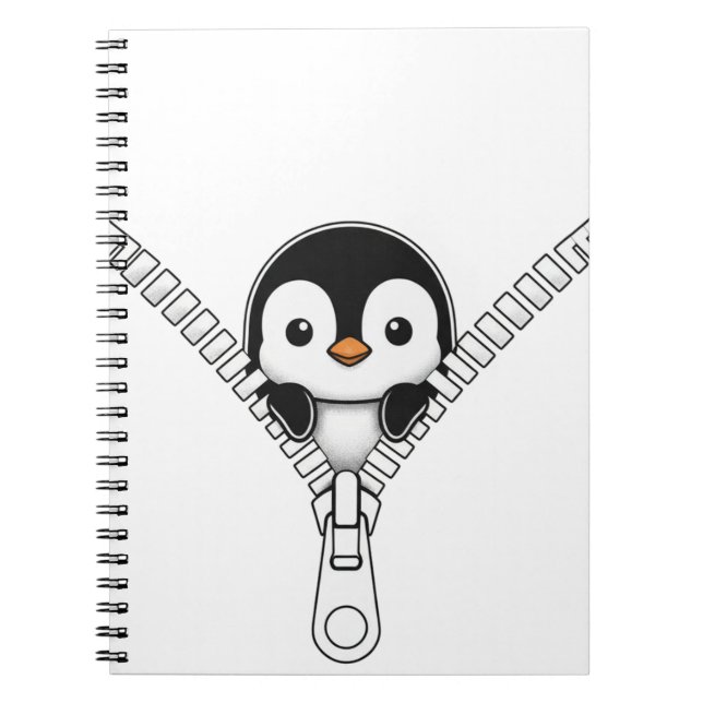 Carnet Funny Penguin Peek  (Devant)