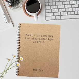 Carnet Funny Personalized Notes Office Meeting Notebook
