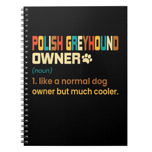Carnet Funny Polish Greyhound Vintage (Devant)