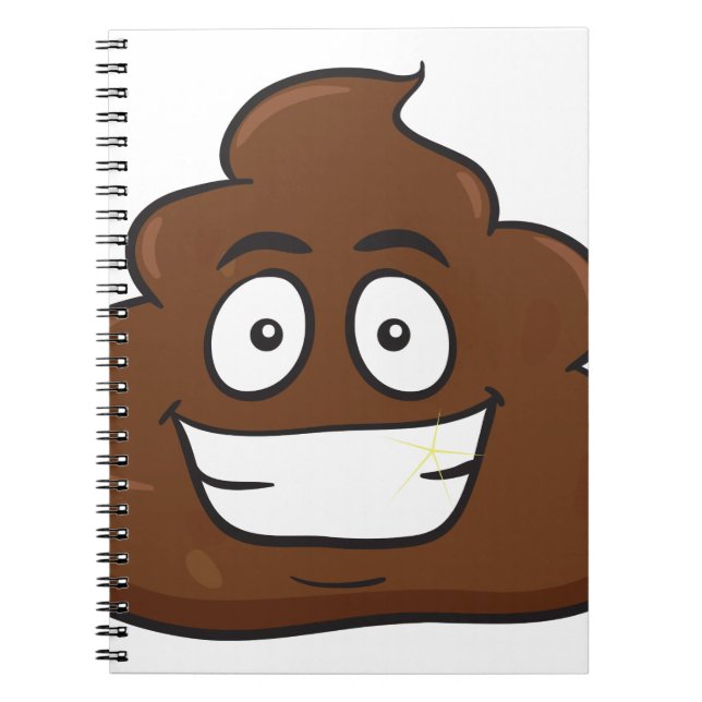 Carnet funny poop emoji (Devant)