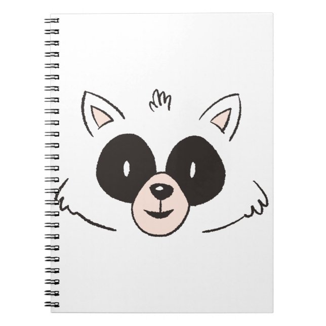 Carnet Funny Raccoon Face (Devant)