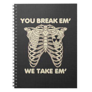 Carnet Funny Radiology Xray Skeleton Technicien spéciali