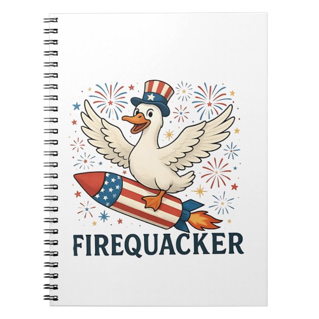 Carnet Funny Rubber Duck USA Patriotic Firequacker 4e (Devant)